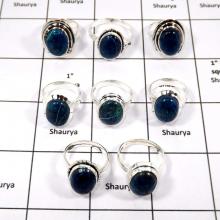 WBG973-10 Pcs 100 Grams Wholesale Lot Shattuckite Gemstone Rings 925 Sterling Silver