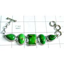 Mohave Green Turquoise Bracelet-jsb030