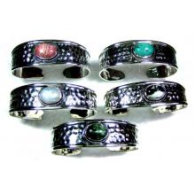 5 Pcs Sterling hammered Bangles-jybn006