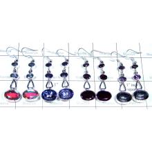 4 Prs Beautiful silver Earrings - jye247