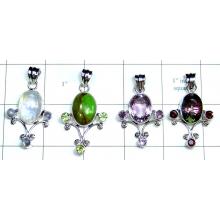 4 Pcs Cut & Cab Pendants-jyp249