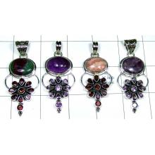 4 Pcs Cut & Cab Pendants-jyp294