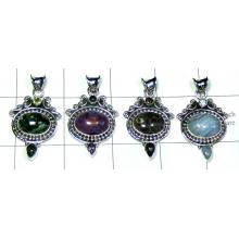4 Cab Stone Pendants-jyp405
