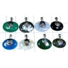 8 Pcs gemstone Stud Pendants Lot-jyp447