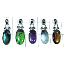 5 Color gemstone Pendants-jyp475