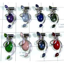8-Stylish silver gems Pendants-jyp478
