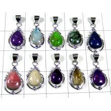 10 Pcs classic silver gems Pendants-jyp493