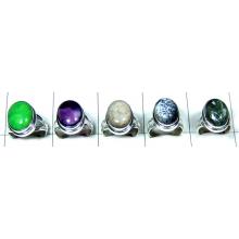 Silver gems Ringgs 5 Pcs-jyr182