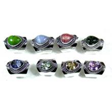 4 Pcs Sterling gems  Rings - jyr192
