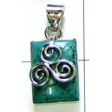 Handmade Sterling silver Gems Pendant-ss4p174