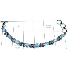 Silver Blue lace Bracelet-ss5b032