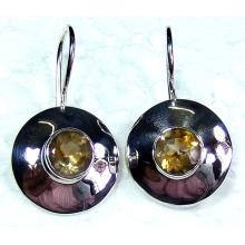 Silver Citrine cut Earring-ss5e144