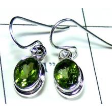 Silver Peridot Earring-ss5e148