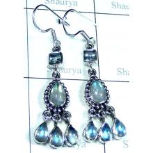 Silver cut & cab gems Earring-ss5e161