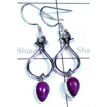 Silver Purple Turquoise Earring-ss5e165
