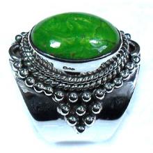 Mohave green Turquoise gems Ring-ss5r075