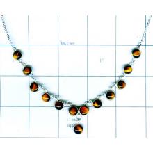 Silver gem stone necklace collection-w8n026