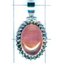 Silver free size gem stone pendant-w8p192